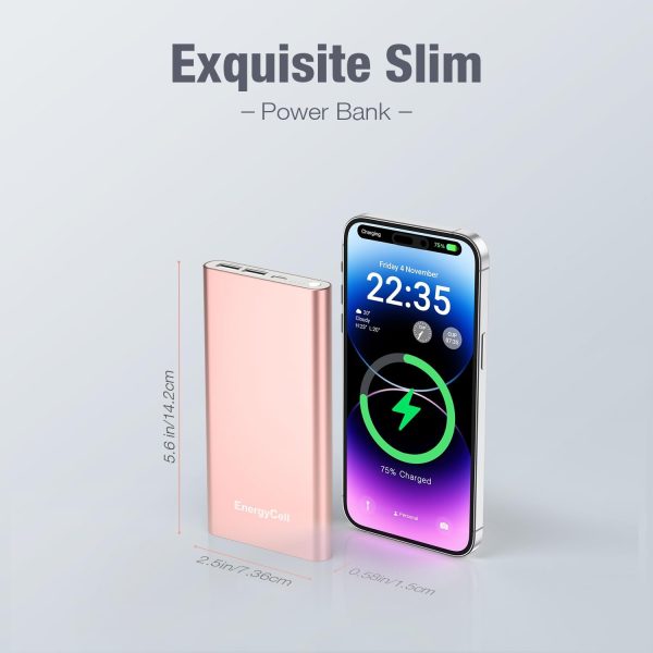 Pilot 4GS Portable Charger 12000mAh Fast Charging Power Bank Dual 3A High-Speed Output Battery Pack Compatible with iPhone 16 15 14 13 12 11 and More（Charging Cable Included (Rose Gold) - Image 7