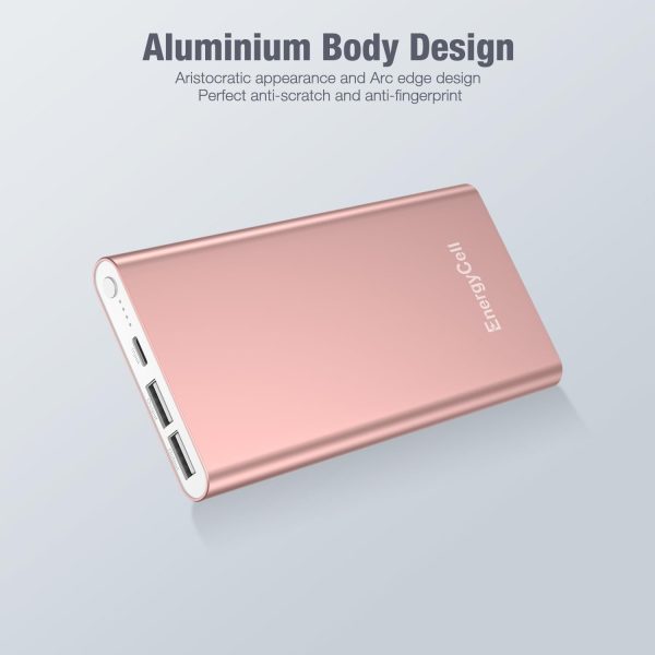 Pilot 4GS Portable Charger 12000mAh Fast Charging Power Bank Dual 3A High-Speed Output Battery Pack Compatible with iPhone 16 15 14 13 12 11 and More（Charging Cable Included (Rose Gold) - Image 8